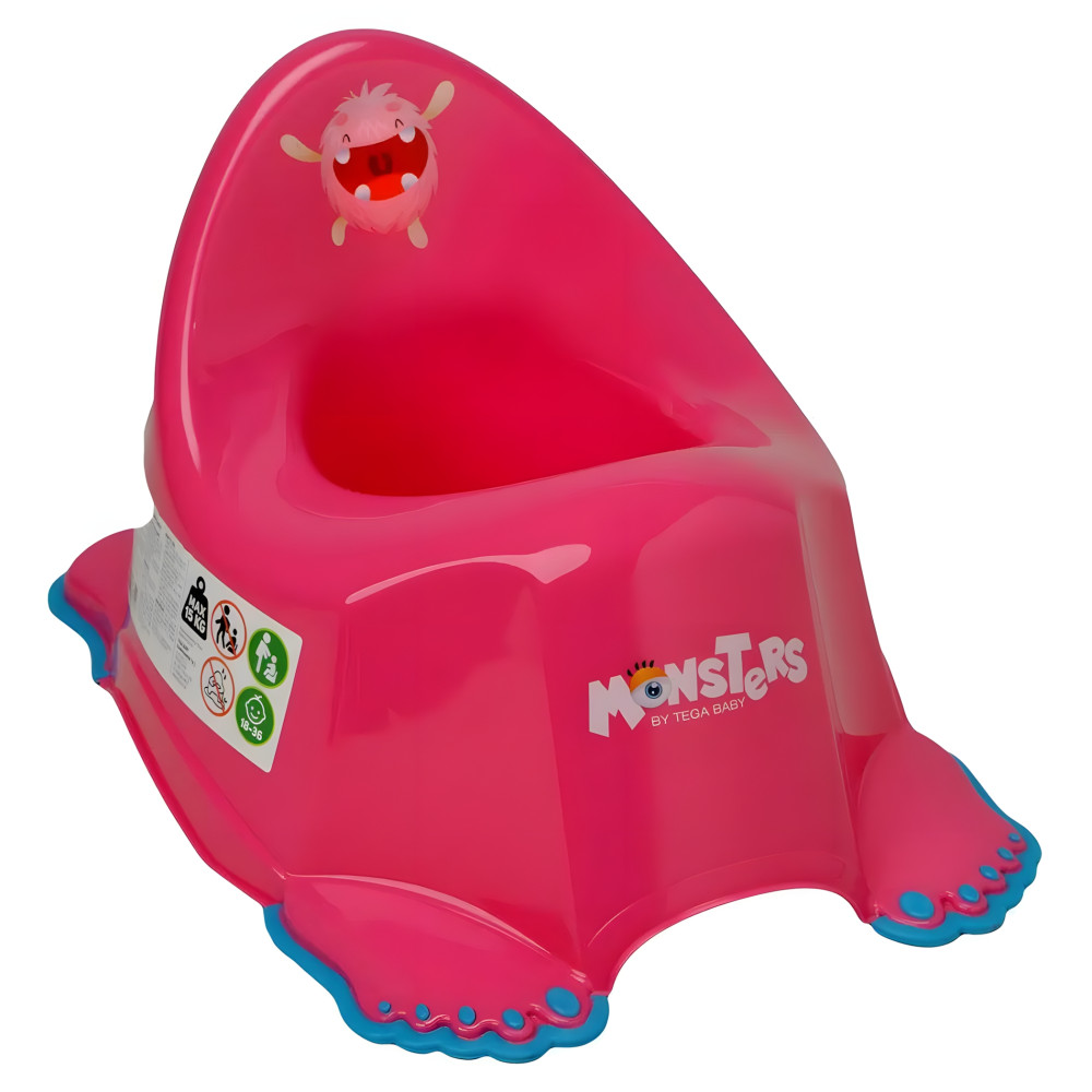 Tega Monsters - детский горшок с противоскользящим покрытием • Pink