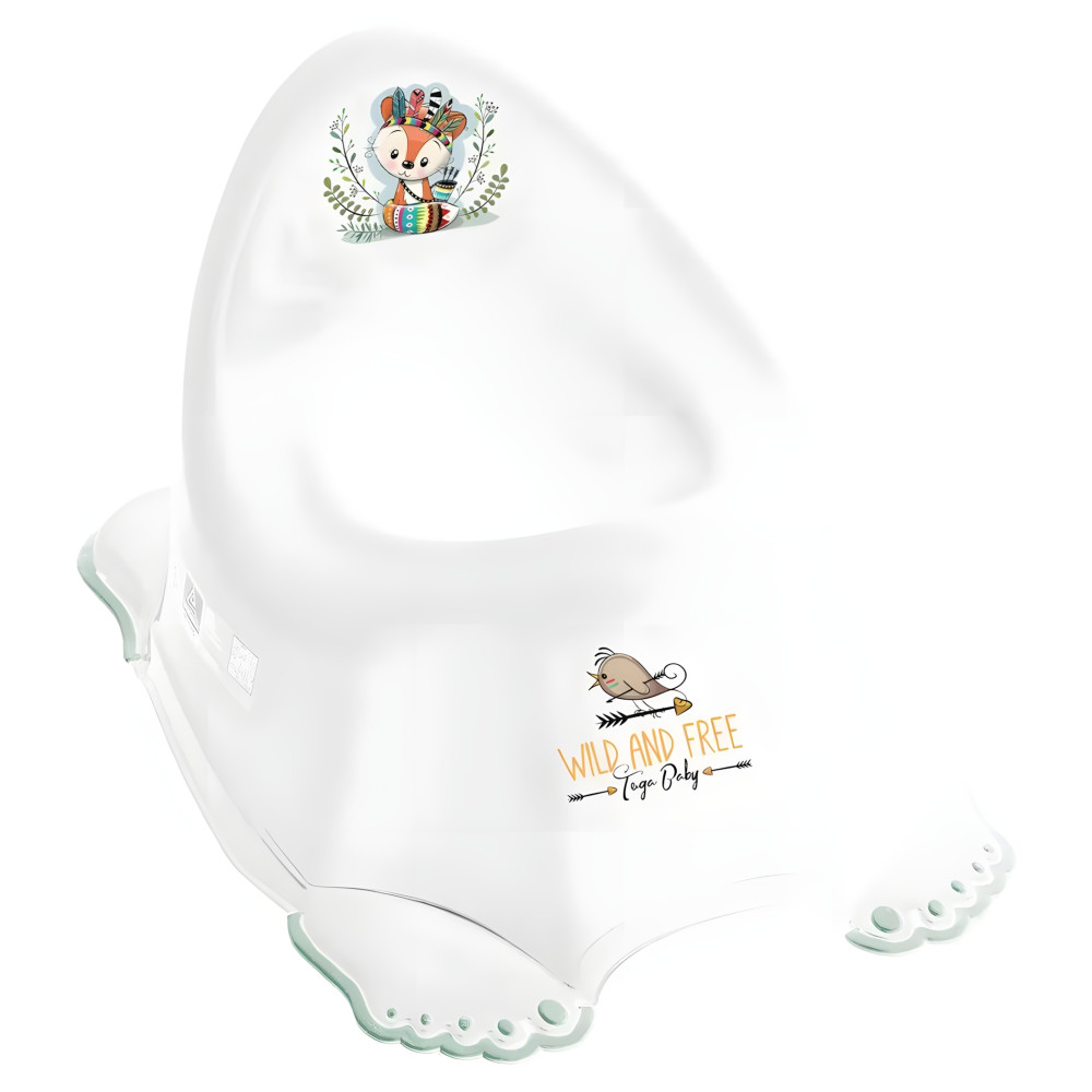 Tega Wild Free Little Fox - детский горшок с противоскользящим покрытием • White / Green