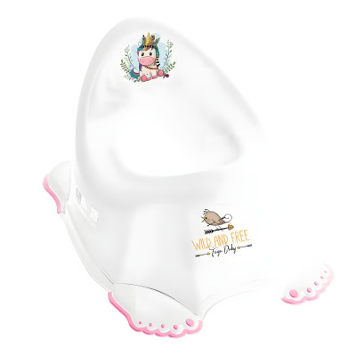 Tega Wild Free Unicorn - детский горшок с противоскользящим покрытием • White / Pink Tega Wild Free Unicorn - детский горшок с противоскользящим покрытием • White / Pink