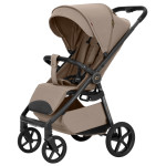 Carrello Bravo Carbon 2026 CRL-5530 - всесезонная прогулочная коляска с подсветкой (телескопическая ручка, магнитный замок ремней) • Ketch Beige