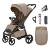 Carrello Bravo Carbon 2026 CRL-5530 - всесезонная прогулочная коляска с подсветкой (телескопическая ручка, магнитный замок ремней) • Ketch Beige