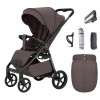 Carrello Bravo Carbon 2026 CRL-5530 - всесезонная прогулочная коляска с подсветкой (телескопическая ручка, магнитный замок ремней) • Mineral Brown
