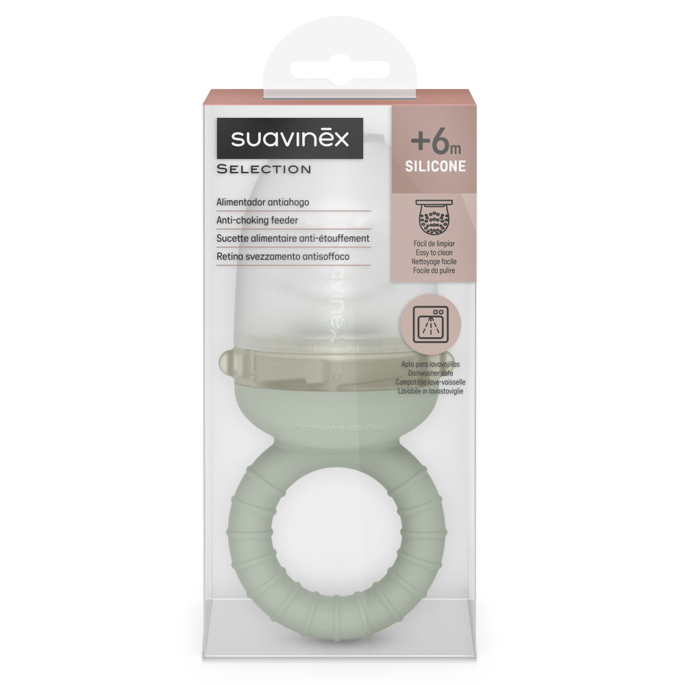Suavinex Colour Essence - силиконовый ниблер для прикорма, от 4 месяцев • Зеленый