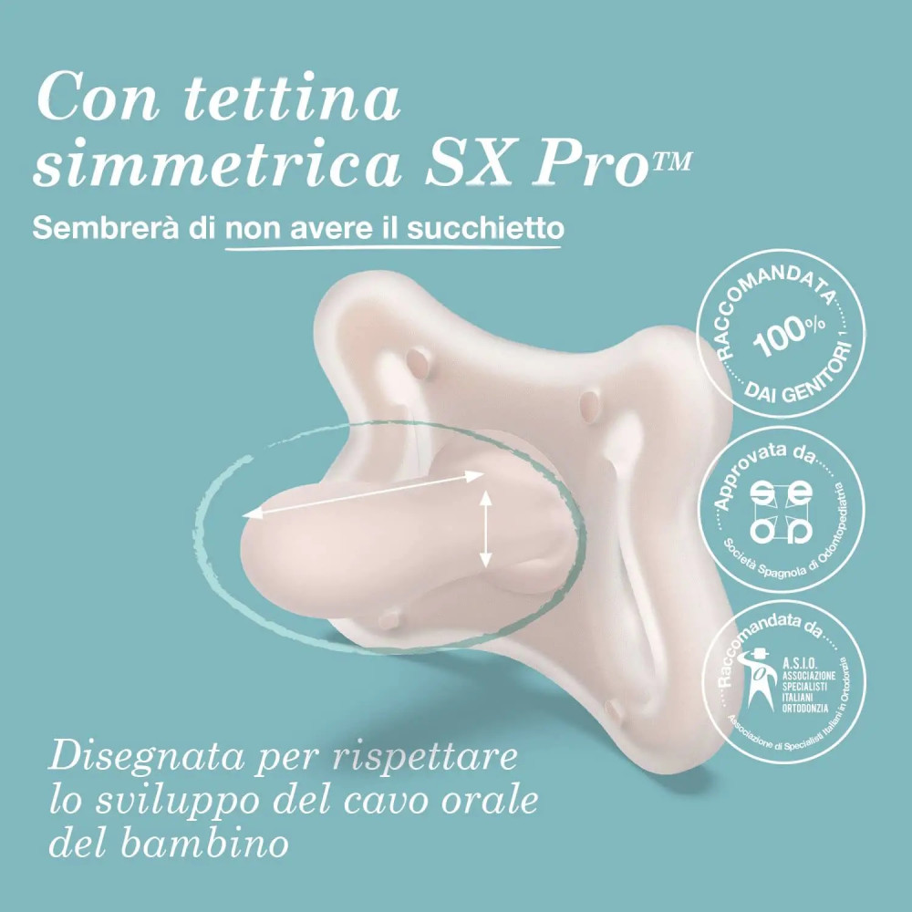 Suavinex ZERO.ZERO - детская физиологическая силиконовая пустышка SX Pro, 0-6 месяцев • Нюдовая
