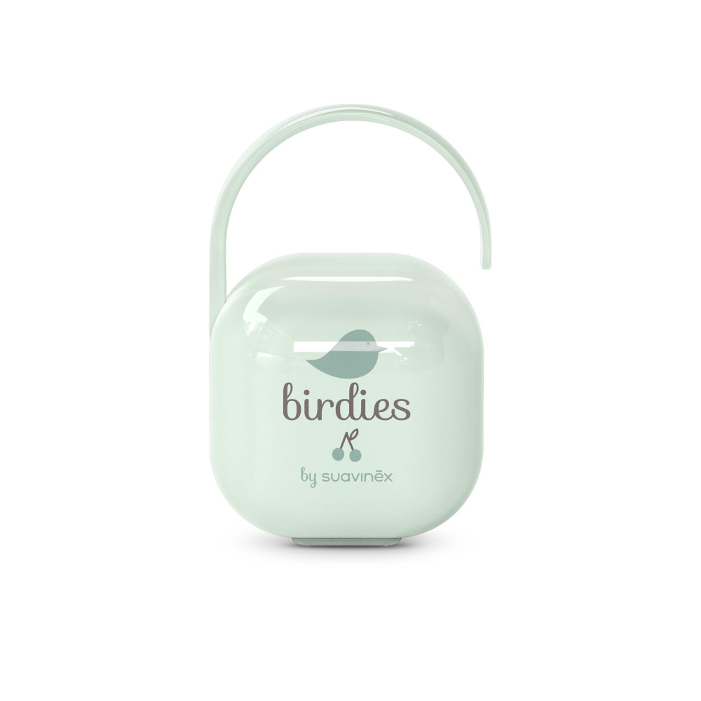 Suavinex Birdies - детский футляр для пустышки • Мятный