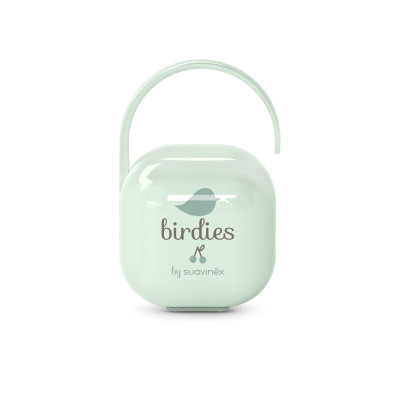 Suavinex Birdies - детский футляр для пустышки • Мятный