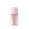 Suavinex Colour Essence - детская силиконовая бутылочка от 3 месяцев, 240 мл, физиологическая соска медленный поток • Светло-розовая