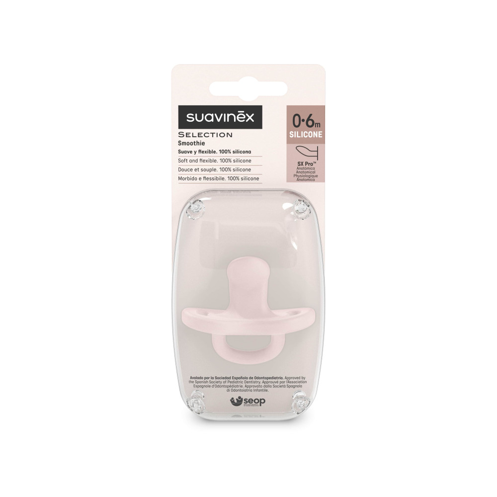Пустышка анатомическая силиконовая Suavinex Colour Essence 0-6 мес, светло-розовая (308628) Пустышка анатомическая силиконовая Suavinex Colour Essence 0-6 мес, светло-розовая (308628)