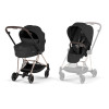 Cybex Mios Comfort - детская коляска премиум 2в1, люлька складывается вместе с шасси • Sepia Black / Rosegold