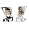 Cybex Mios Comfort - детская коляска премиум 2в1, люлька складывается вместе с шасси • Cozy Beige / Matt Black