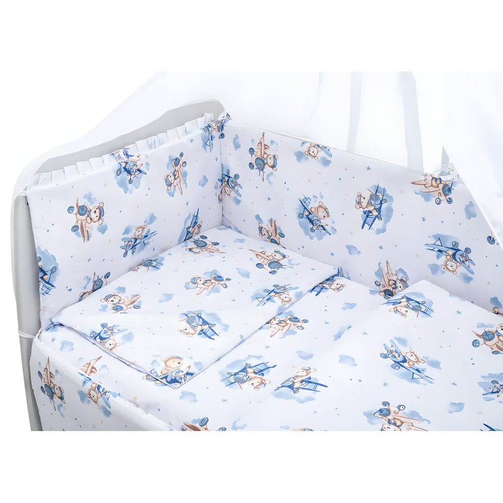 Babyroom Gold RG-08 - детская постель • White Bears Airplane Babyroom Gold RG-08 - детская постель • White Bears Airplane