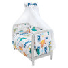 Babyroom Gold RG-08 - детская постель • White Dinosaurs