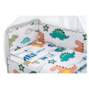 Babyroom Gold RG-08 - детская постель • White Dinosaurs