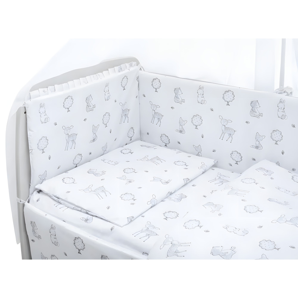 Babyroom Gold RG-08 - детская постель • White Forest Animals Babyroom Gold RG-08 - детская постель • White Forest Animals