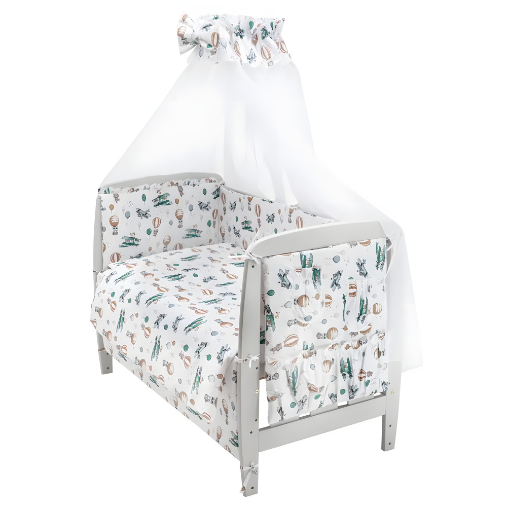 Babyroom Gold RG-08 - детская постель • White Airplanes Babyroom Gold RG-08 - детская постель • White Airplanes