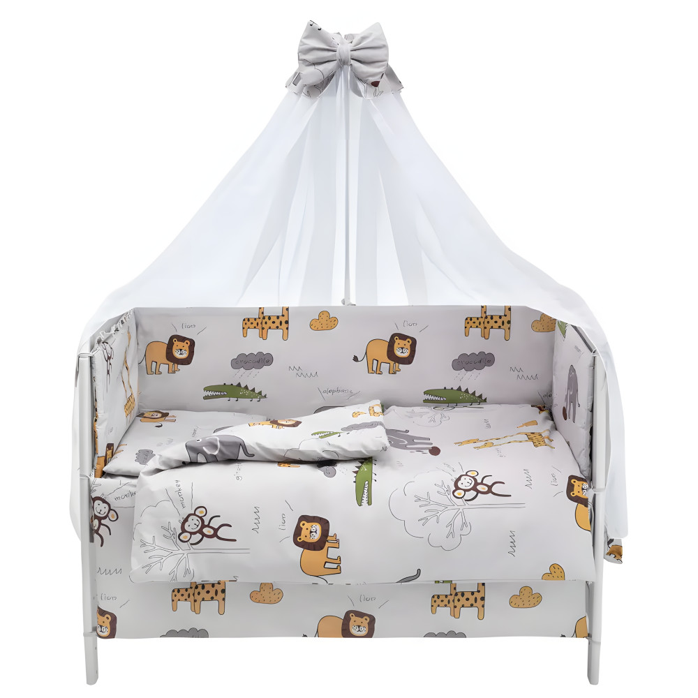 Babyroom Gold RG-08 - детская постель • Grey Africa