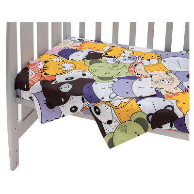 Babyroom Gold RG-08 - змінний комплект білизни • White Big Animals Babyroom Gold RG-08 - змінний комплект білизни • White Big Animals