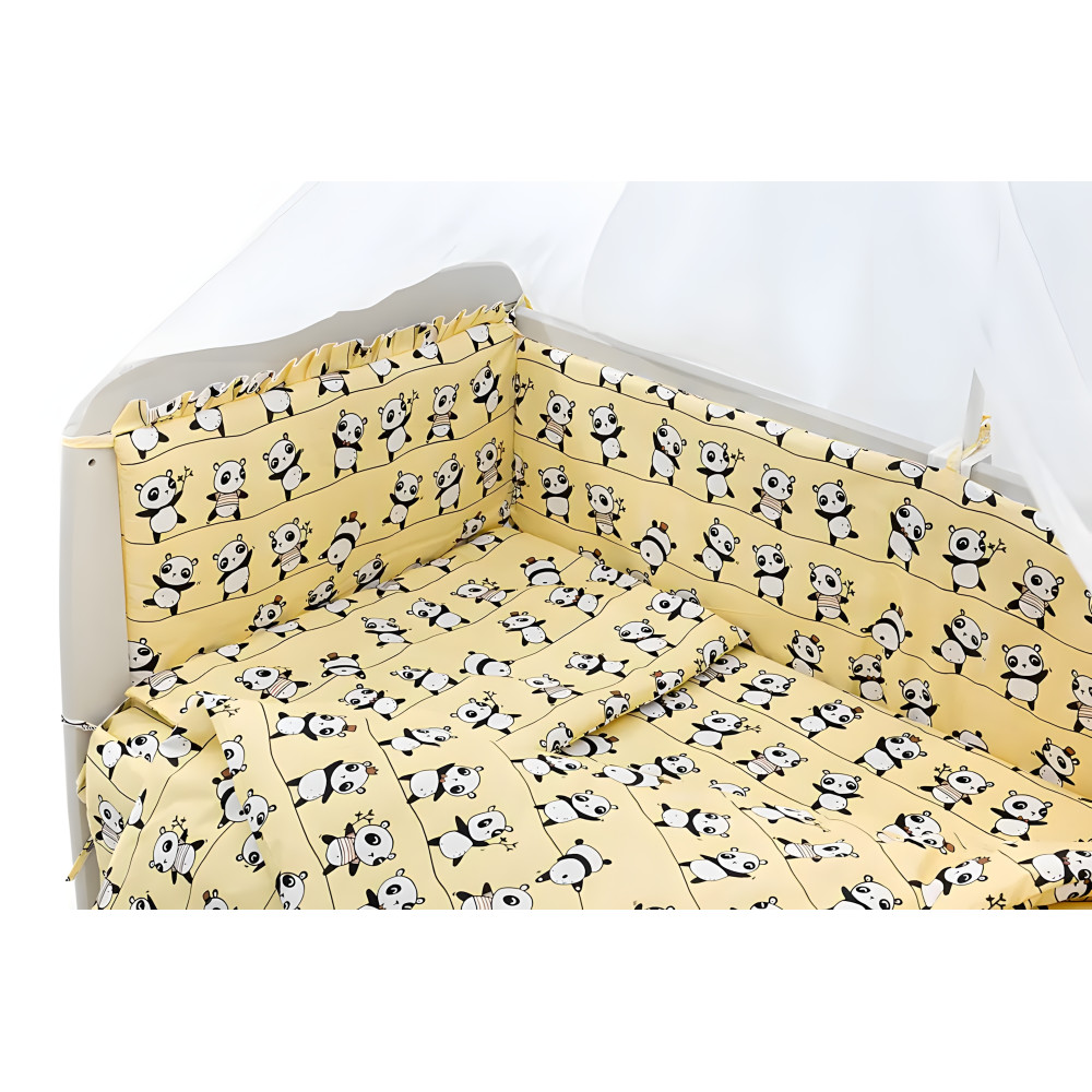 Qvatro Gold RG-08 - детская постель • Yellow Pandas
