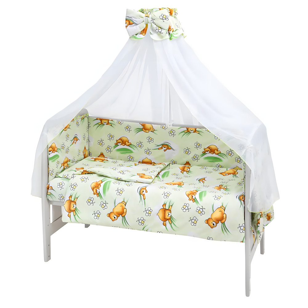 Qvatro Gold RG-08 - детская постель • Light Green Bear Bees Qvatro Gold RG-08 - детская постель • Light Green Bear Bees