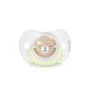 Suavinex Night & Day - набор из 2 ночных физиологических пустышек с кольцом, 0-6 месяцев • Бежевая с рисунком