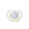 Suavinex Night & Day - набор из 2 ночных физиологических пустышек с кольцом, 0-6 месяцев • Голубая с рисунком