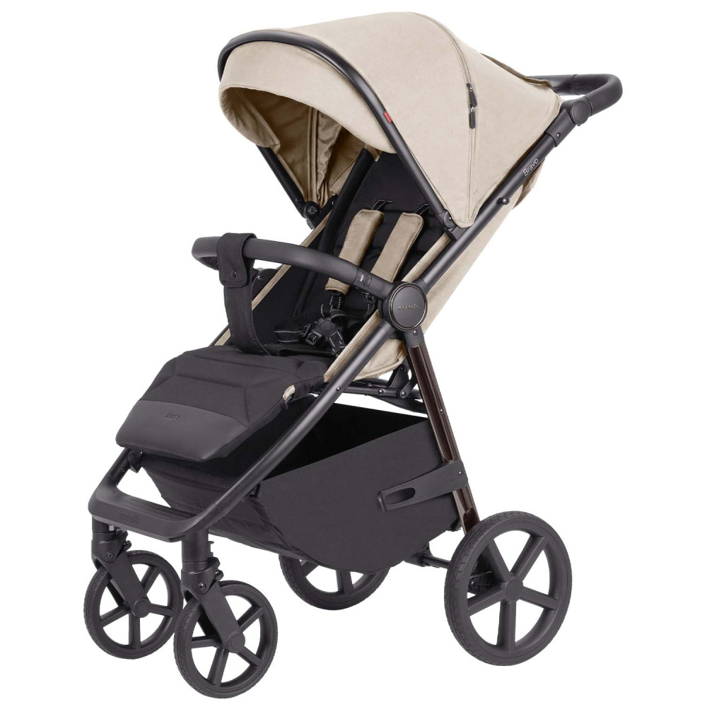 Carrello Bravo Plus CRL-5515 - всесезонная прогулочная коляска с большими колесами • Sable Beige