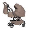 Carrello Magia 2.0 CRL-6655 - легкая детская коляска 2в1 Каррелло Магия, компактная коляска для путешествий, люлька складывается вместе с рамой, размер ручной клади • Cocoa Beige
