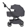 Carrello Magia 2.0 CRL-6655 - легка дитяча коляска 2в1 Каррелло Магія, компактний візок для подорожей, люлька складається разом із рамою, розмір ручної поклажі • Elm Grey