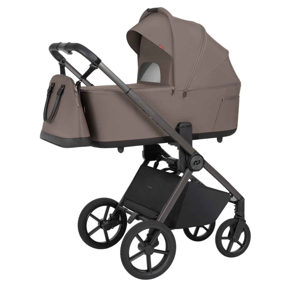 Carrello Ultra F CRL-6557 - детская коляска 2в1, люлька складывается вместе с рамой • Sugar Brown