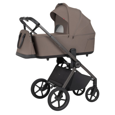 Carrello Ultra F CRL-6557 - детская коляска 2в1, люлька складывается вместе с рамой • Sugar Brown