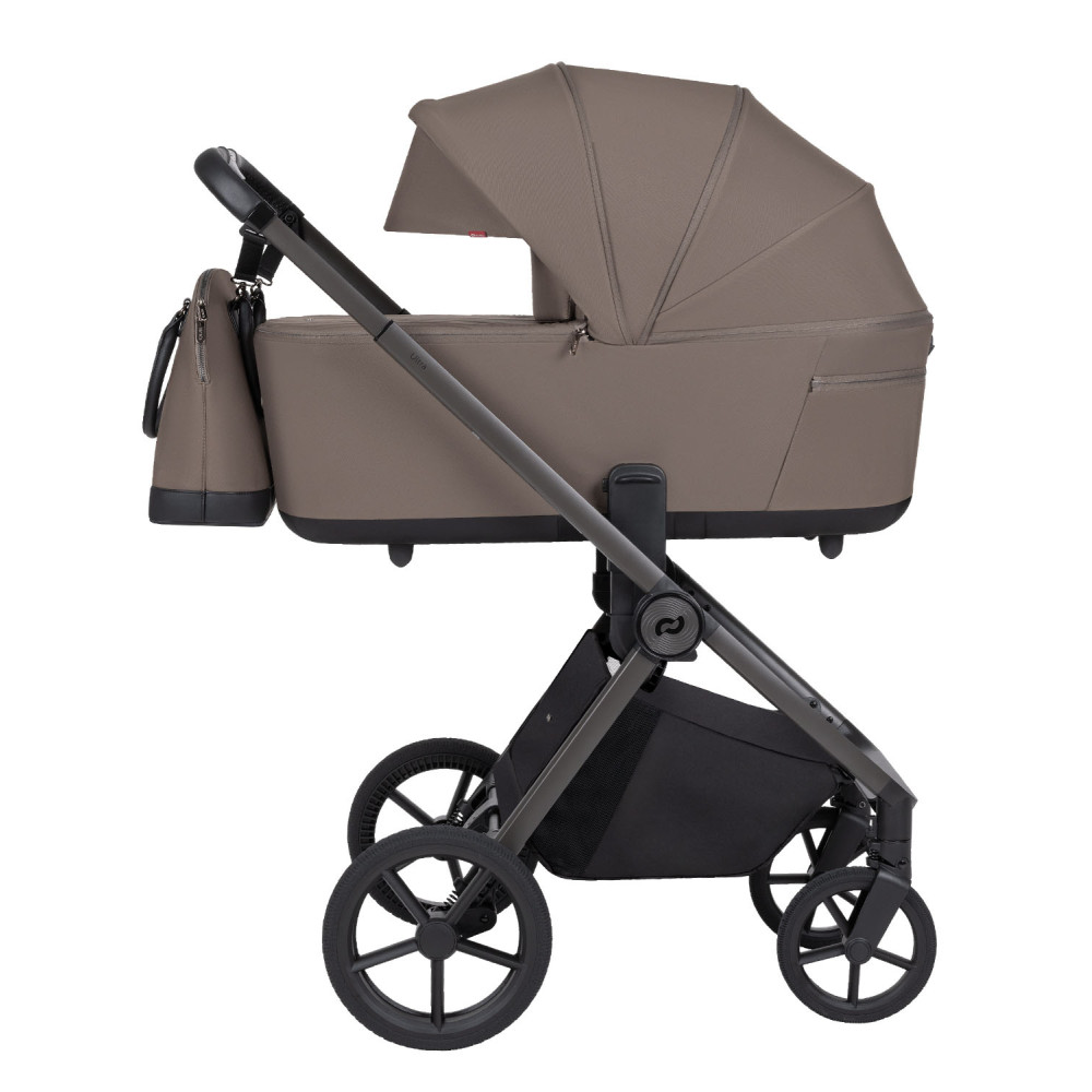 Carrello Ultra F CRL-6557 - детская коляска 2в1, люлька складывается вместе с рамой • Sugar Brown