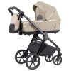 Carrello Omega Plus CRL-6540/1 - дитяча коляска 2 в 1, всесезонний візочок з ліхтариком LED, термолюлька, регулювання люльки по висоті, великі колеса, телескопічна ручка • Solar Beige