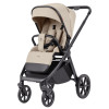 Carrello Omega Plus CRL-6540/1 - дитяча коляска 2 в 1, всесезонний візочок з ліхтариком LED, термолюлька, регулювання люльки по висоті, великі колеса, телескопічна ручка • Solar Beige