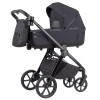Carrello Omega Plus CRL-6540/1 - дитяча коляска 2 в 1, всесезонний візочок з ліхтариком LED, термолюлька, регулювання люльки по висоті, великі колеса, телескопічна ручка • Meteor Grey