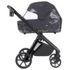Carrello Omega Plus CRL-6540/1 - дитяча коляска 2 в 1, всесезонний візочок з ліхтариком LED, термолюлька, регулювання люльки по висоті, великі колеса, телескопічна ручка • Meteor Grey