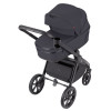 Carrello Omega Plus CRL-6540/1 - дитяча коляска 2 в 1, всесезонний візочок з ліхтариком LED, термолюлька, регулювання люльки по висоті, великі колеса, телескопічна ручка • Meteor Grey