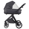 Carrello Omega Plus CRL-6540/1 - дитяча коляска 2 в 1, всесезонний візочок з ліхтариком LED, термолюлька, регулювання люльки по висоті, великі колеса, телескопічна ручка • Meteor Grey