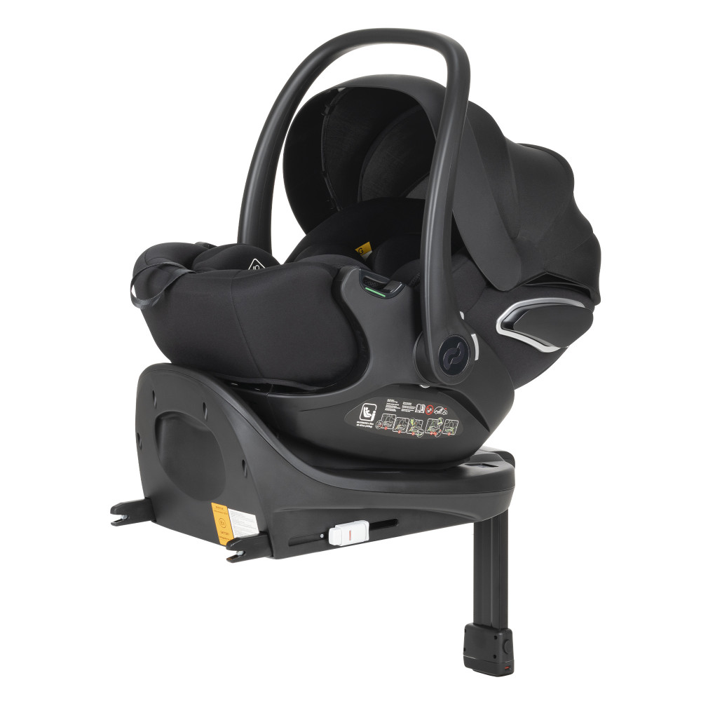 Carrello Vega CRL-14101/3AY - раскладное автокресло для младенца с поворотной базой ISOFIX, автолюлька (0 - 15 месяцев / 40 - 87 см) • Absolute Black