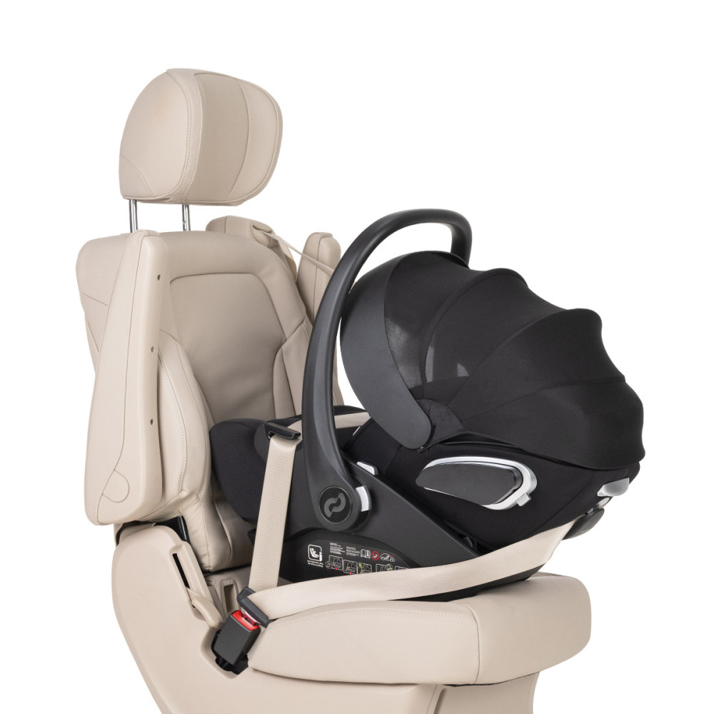 Carrello Vega CRL-14101/3AY - раскладное автокресло для младенца с поворотной базой ISOFIX, автолюлька (0 - 15 месяцев / 40 - 87 см) • Absolute Black