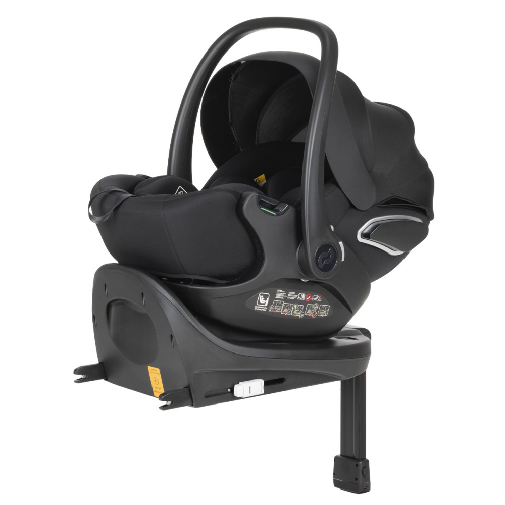 Carrello Vega CRL-14101/3AY - раскладное автокресло для младенца с поворотной базой ISOFIX, автолюлька (0 - 15 месяцев / 40 - 87 см) • Absolute Black