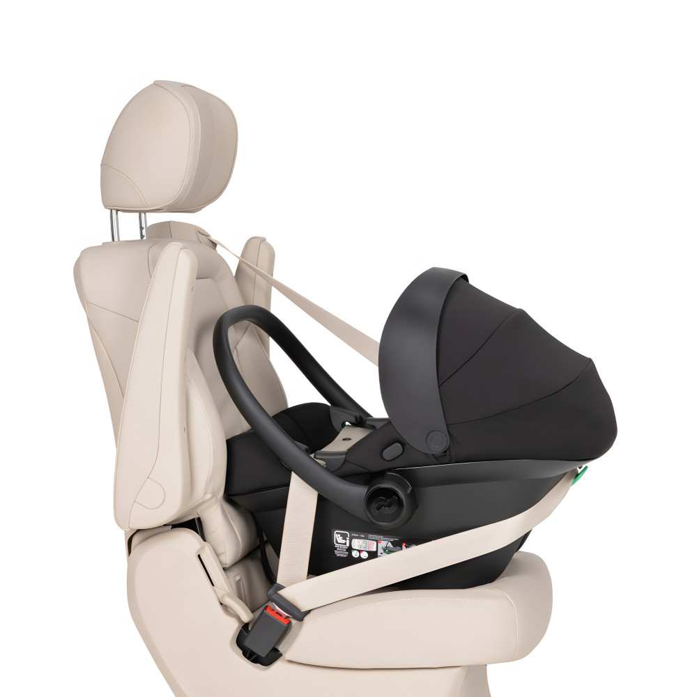 Carrello Nova CRL-16101/3 - автокресло для новорожденного i-Size с поворотной базой ISOFIX, автолюлька (0 - 15 месяцев / 40 - 87 см) • Black Line