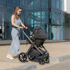 Carrello Nova CRL-16101/3 - автокресло для новорожденного i-Size с поворотной базой ISOFIX, автолюлька (0 - 15 месяцев / 40 - 87 см) • Black Line