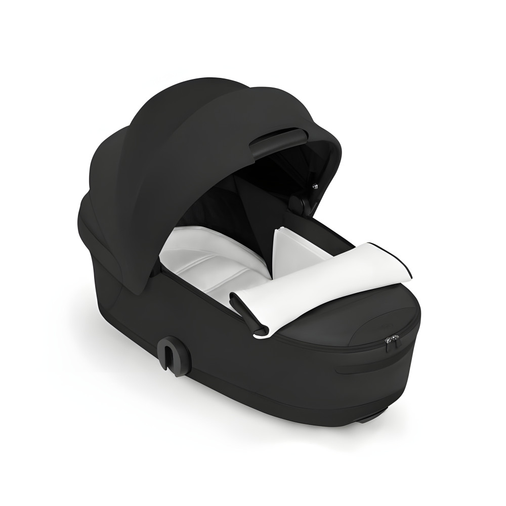 Cybex Mios/Coya Fold Lux Carry Cot | Style Collection - складная люлька вместе с шасси, матрас memory foam, капюшон UPF50+ (с рождения до 6 месяцев / до 9 кг) • Sepia Black