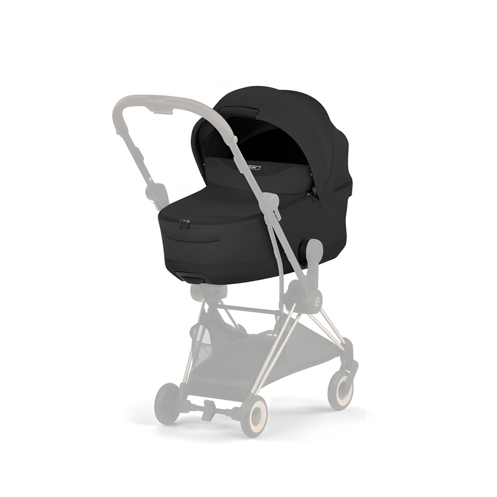 Cybex Mios/Coya Fold Lux Carry Cot | Style Collection - складная люлька вместе с шасси, матрас memory foam, капюшон UPF50+ (с рождения до 6 месяцев / до 9 кг) • Sepia Black