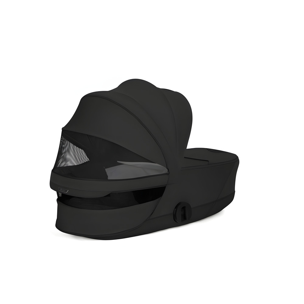Cybex Mios/Coya Fold Lux Carry Cot | Style Collection - складная люлька вместе с шасси, матрас memory foam, капюшон UPF50+ (с рождения до 6 месяцев / до 9 кг) • Sepia Black
