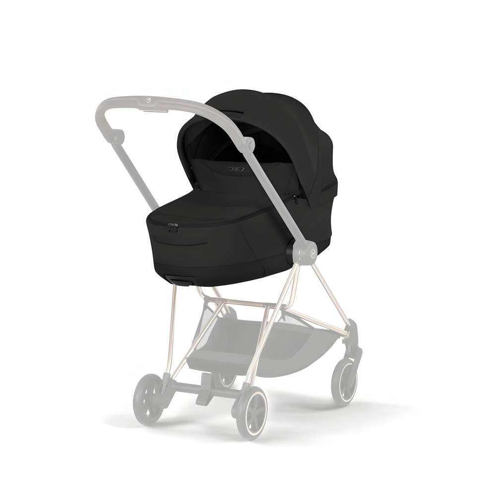 Cybex Mios/Coya Fold Lux Carry Cot | Style Collection - складная люлька вместе с шасси, матрас memory foam, капюшон UPF50+ (с рождения до 6 месяцев / до 9 кг) • Sepia Black