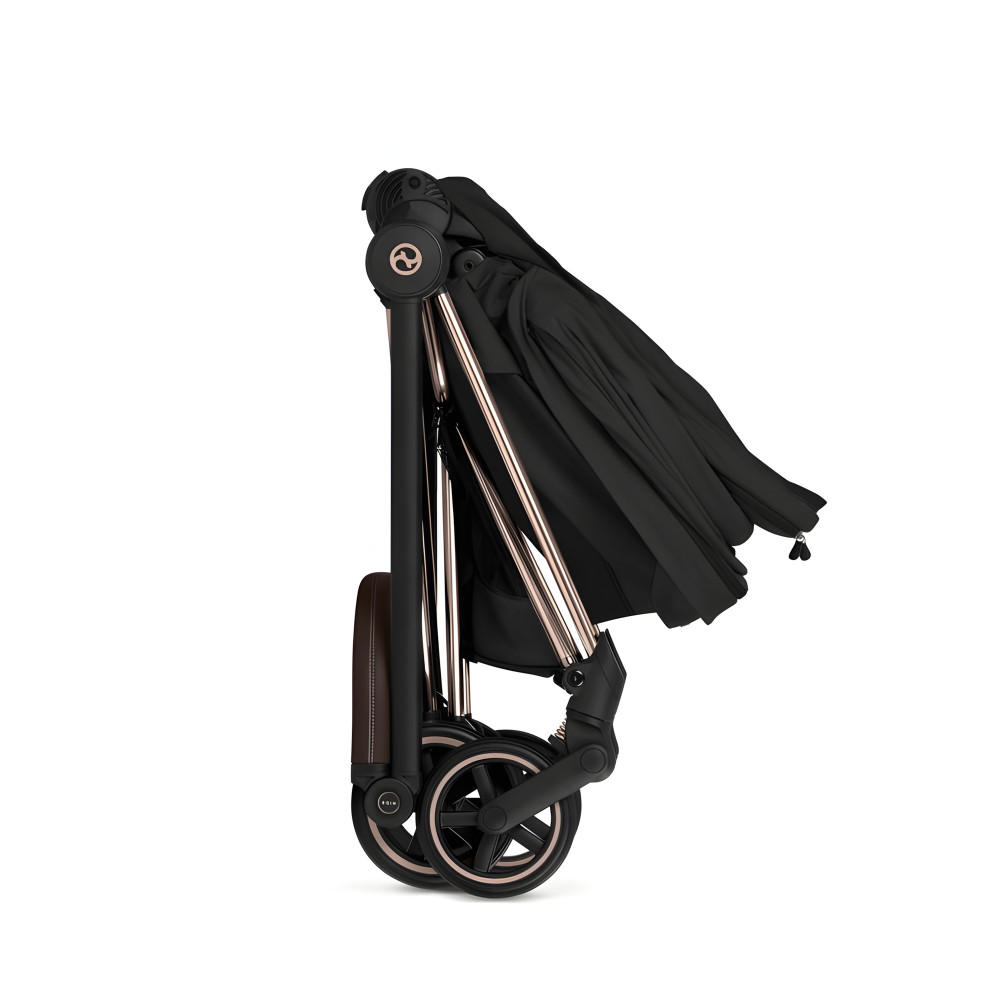 Cybex Mios/Coya Fold Lux Carry Cot | Style Collection - складная люлька вместе с шасси, матрас memory foam, капюшон UPF50+ (с рождения до 6 месяцев / до 9 кг) • Sepia Black