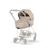Cybex Mios/Coya Fold Lux Carry Cot | Style Collection - складная люлька вместе с шасси, матрас memory foam, капюшон UPF50+ (с рождения до 6 месяцев / до 9 кг) • Cozy Beige