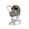 Cybex Mios/Coya Fold Lux Carry Cot | Style Collection - складная люлька вместе с шасси, матрас memory foam, капюшон UPF50+ (с рождения до 6 месяцев / до 9 кг) • Coconut Brown