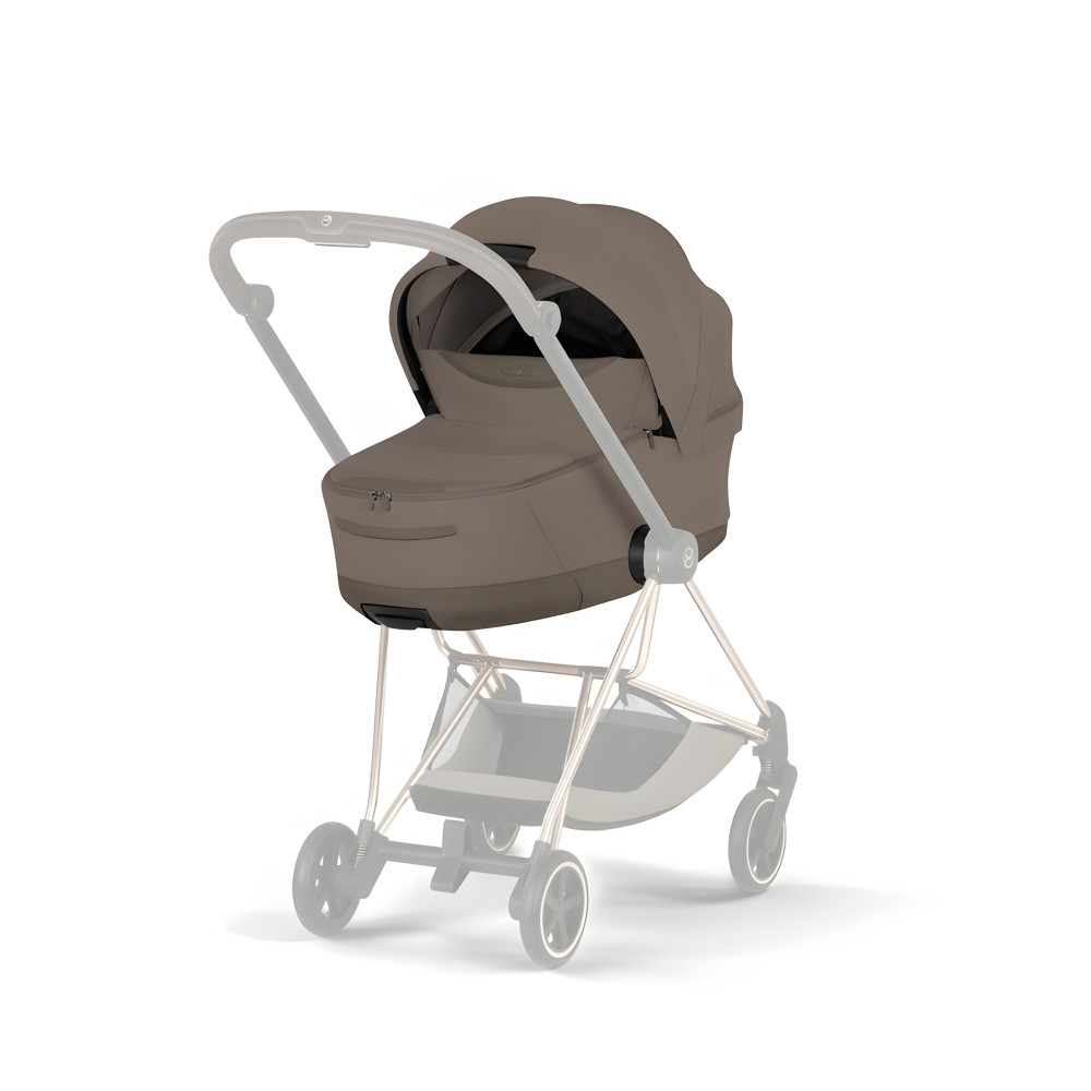 Cybex Mios/Coya Fold Lux Carry Cot | Style Collection - складная люлька вместе с шасси, матрас memory foam, капюшон UPF50+ (с рождения до 6 месяцев / до 9 кг) • Coconut Brown Cybex Mios/Coya Fold Lux Carry Cot | Style Collection - складная люлька вместе с шасси, матрас memory foam, капюшон UPF50+ (с рождения до 6 месяцев / до 9 кг) • Coconut Brown